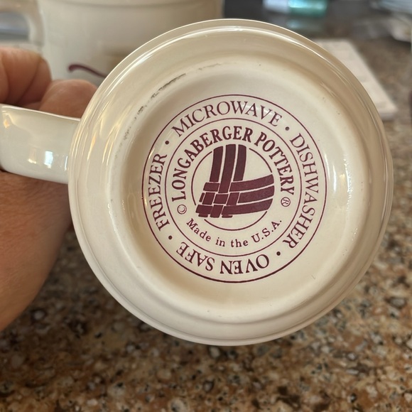 Longaberger Woven Traditions Red Mug Set of Two - Picture 6 of 6